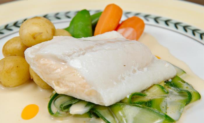 Fillet of Turbot, Stuffed with Salmon Mousse